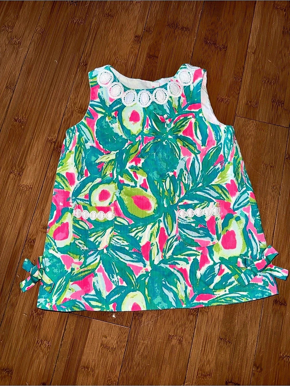 Lilly Pulitzer Baby Lilly Shift Dress Green & Pink 12-18M